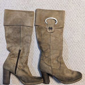 Miss Sixty Knee High Distressed Suede Boots